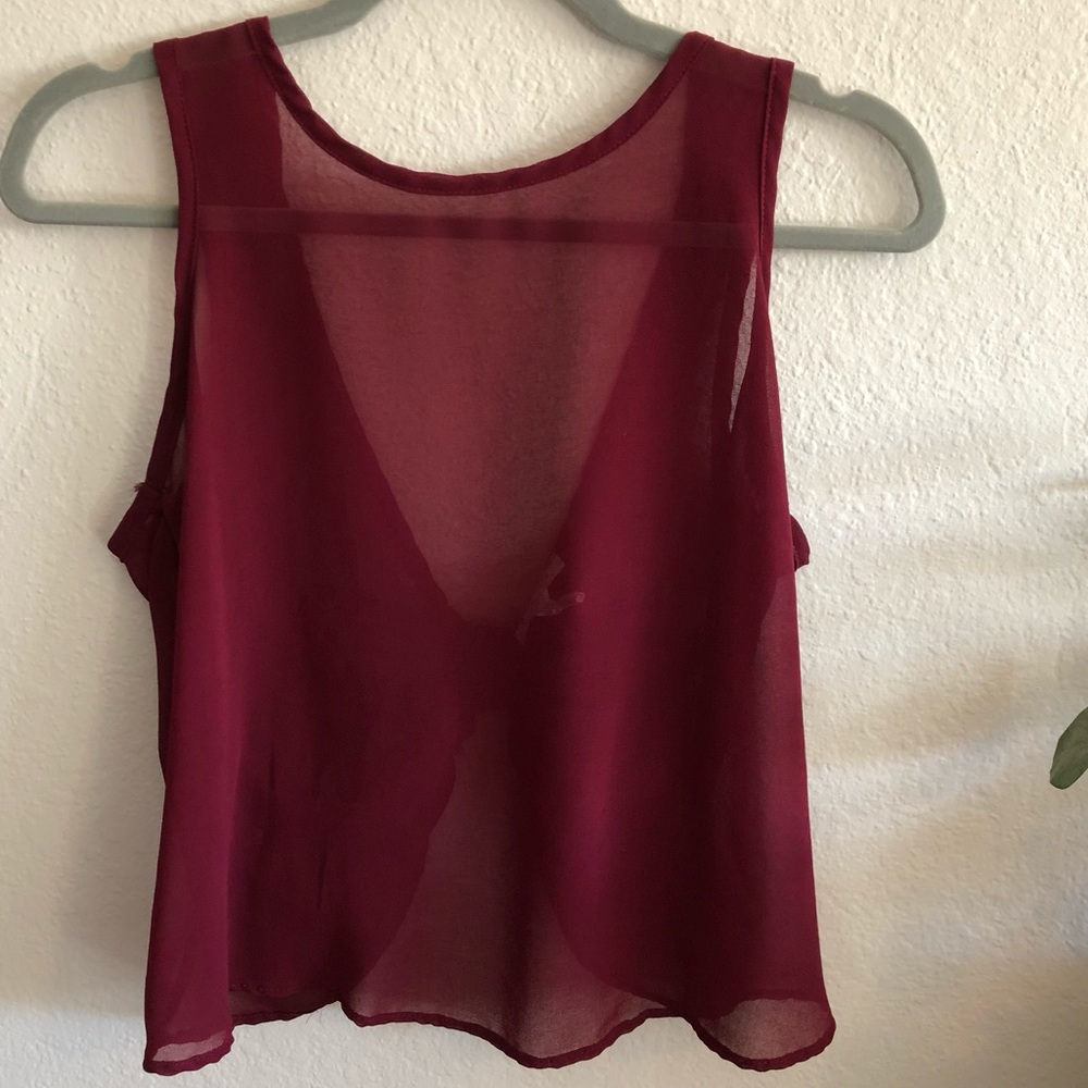 Chiffon Cropped Tank